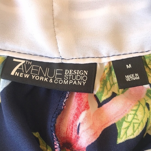 7th Avenue‎ Design Studio New York & Co Sleeveless Floral Stripe Print Top - Picture 4 of 7